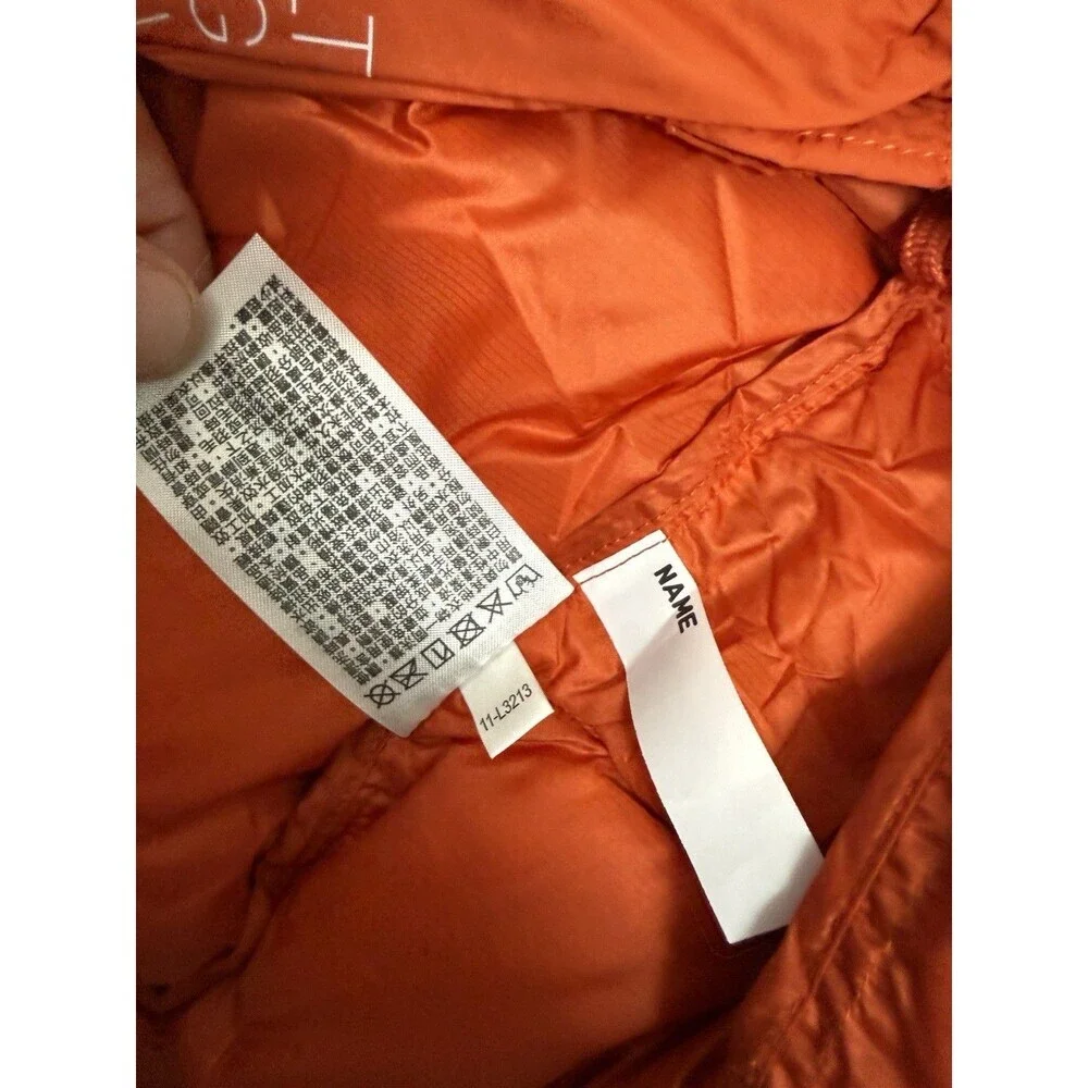 UNIQLO Quilted Puffer Vest Kids 3-4Y Orange Ultra Light Packable Full Zip New